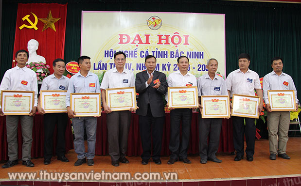 Ông Hoàng Đình Yên trao tặng bằng khen cho các đại biểu có thành tích xuất sắc trong năm 2011-2016